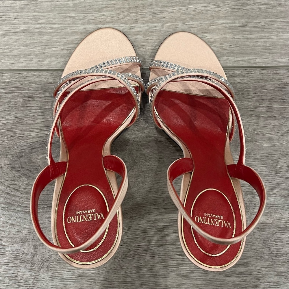 Valentino Garavani Dans Le Foyer Satin Sandal With Crystals 105 mm Size EU 38 - Picture 7 of 15